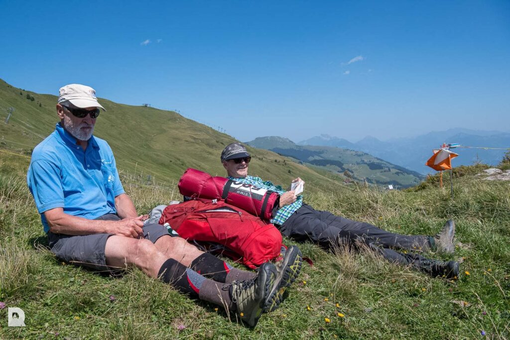 kurze Rast bei einem OL-Posten in der Kategorie Score