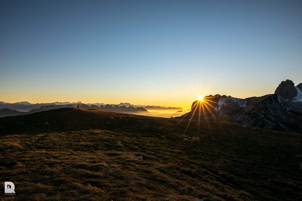 Sonnenuntergang ueber den Churfirsten
