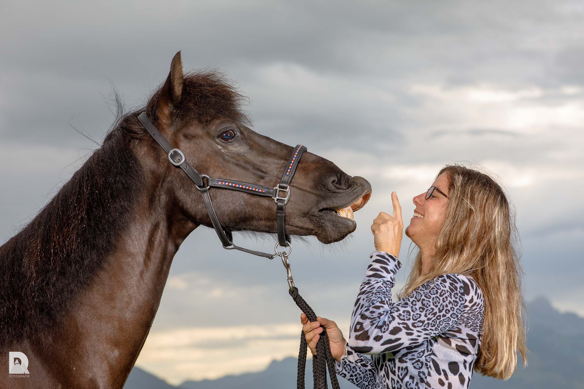 das lachende Pferd mit Mirjam