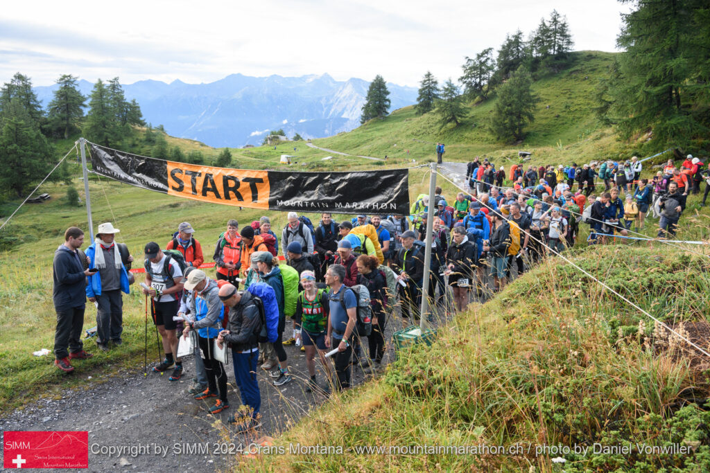 Massenstart am Simm in Crans Montana am 2ten Tag